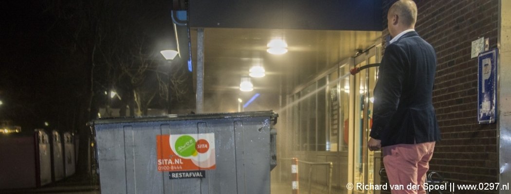 Container in brand bij Albert Heijn Leicester Mijdrecht