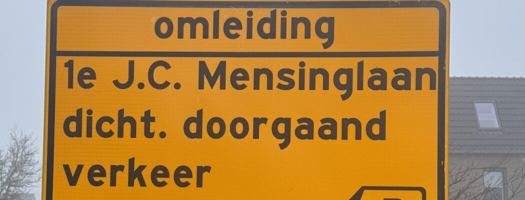 Nieuwe riolering en fietspad voor deel van de 1e J.C. Mensinglaan