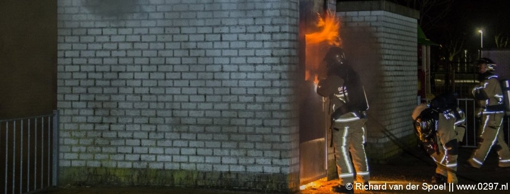 Opslag van OBS De Kajuit Uithoorn in brand