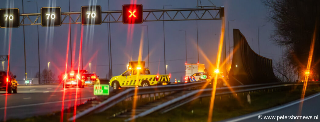 Auto's botsen op A2 bij Vinkeveen: bestuurder verdacht van rijden onder invloed