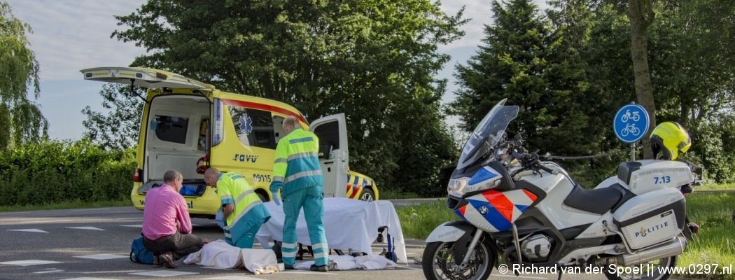 Twee fietsers over de kop Ringdijk Tweede Bedijking Mijdrecht