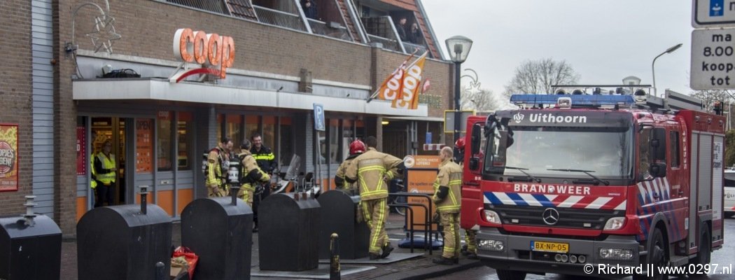 Coop supermarkt Uithoorn ontruimd wegens gaslucht