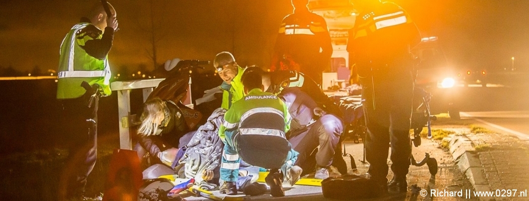 Scooterrijder ernstig gewond bij ongeluk De Hoef