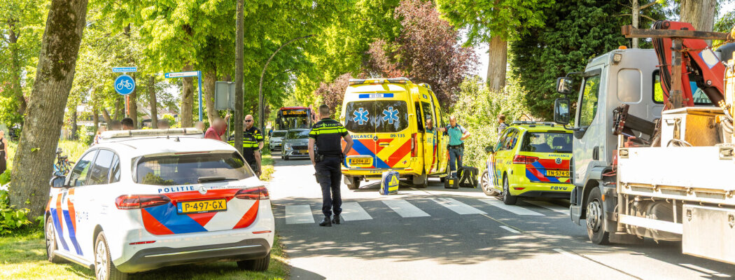 Traumaheli landt voor medische assistentie bij ongeluk Vinkeveen