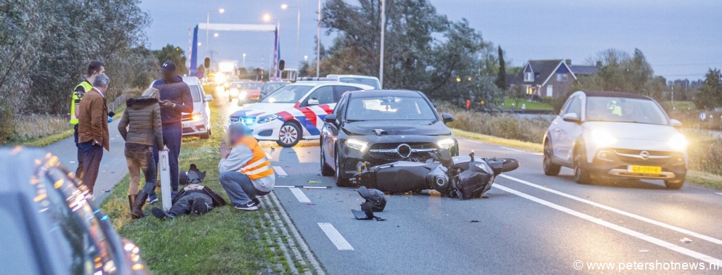 Motorrijder geschept tijdens avondspits N201 Vinkeveen