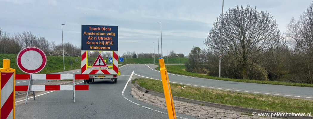 Afgesloten A2-oprit zorgt voor omrijden en frustratie in Abcoude