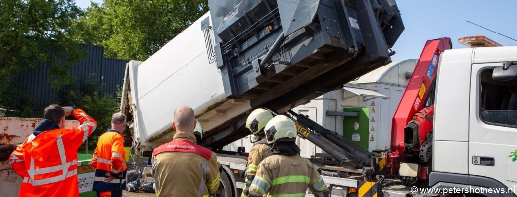 Brand in afvalcontainer afvalbrengstation Mijdrecht