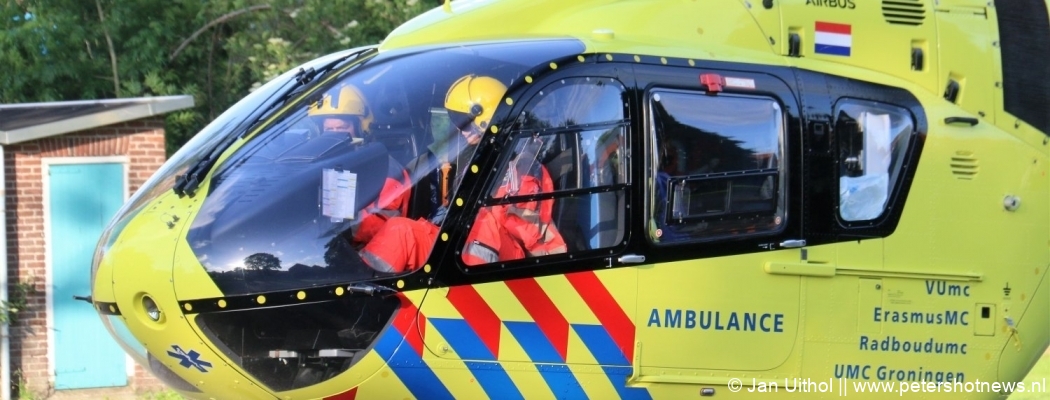 Traumahelikopter landt in Uithoorn