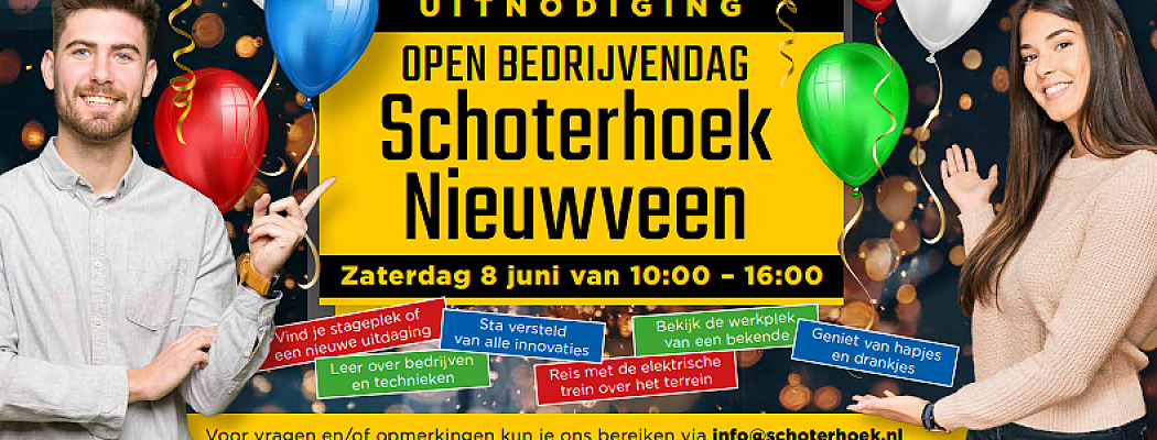 Open Bedrijven Dag Schoterhoek Nieuwveen op 8 juni