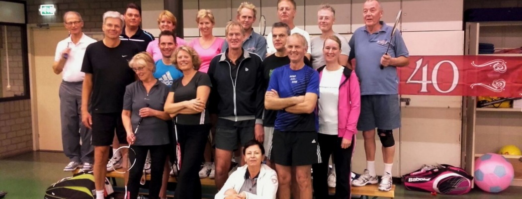 40 jaar lid bij Badmintonvereniging Kwinkslag