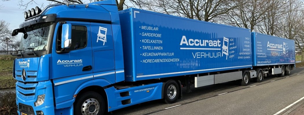 Aalsmeerse partyverhuurder eerste met extra lange vrachtwagen