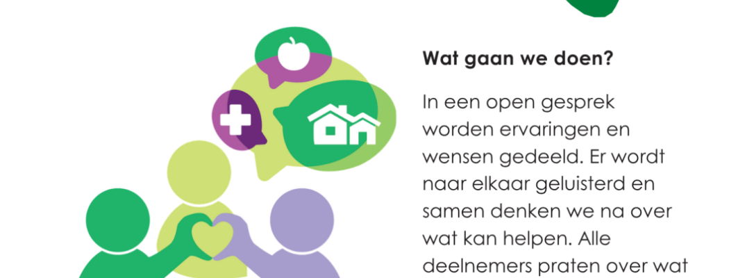 Prettig blijven wonen en leven in je buurt – praat je mee?