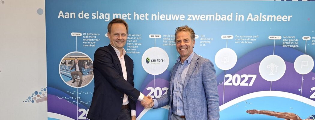 Contract met Van Norel getekend voor bouw nieuw zwembad