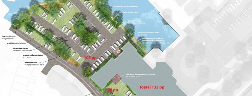 Plan voor extra parkeerplaatsen gemeentehuis Uithoorn