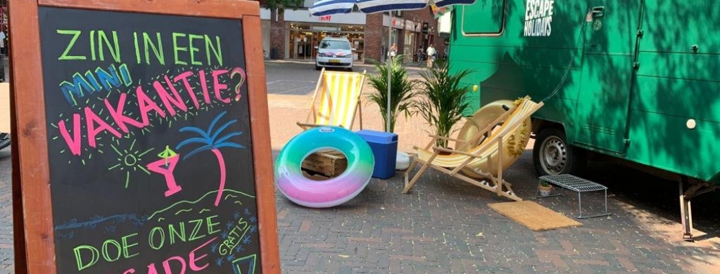 Bezoek de escapecaravan op de weekmarkt in Mijdrecht