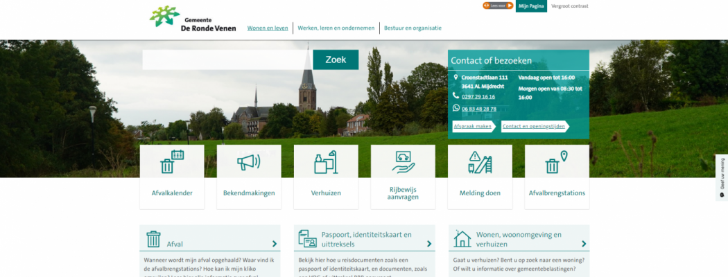 Nieuwe website voor gemeente De Ronde Venen
