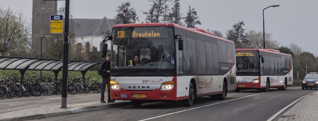 Lijn 130 Syntus Utrecht rijdt t/m 2 januari 2022 gewoon door naar Busstation Uithoorn