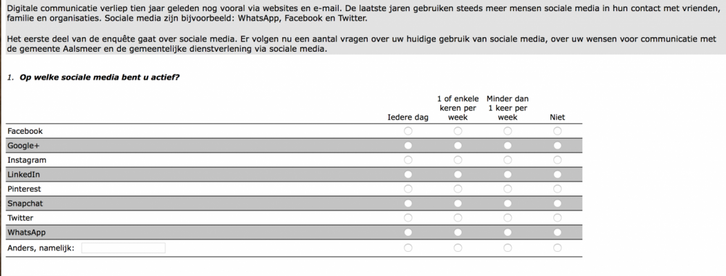 Wat vind jij van de digitale dienstverlening in Aalsmeer?