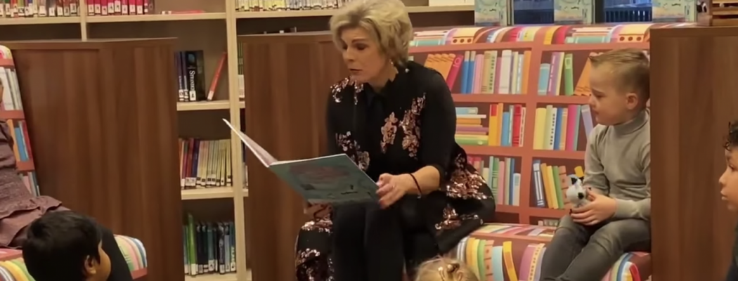 Prinses Laurentien leest voor op kindcentrum Het Duet in Uithoorn