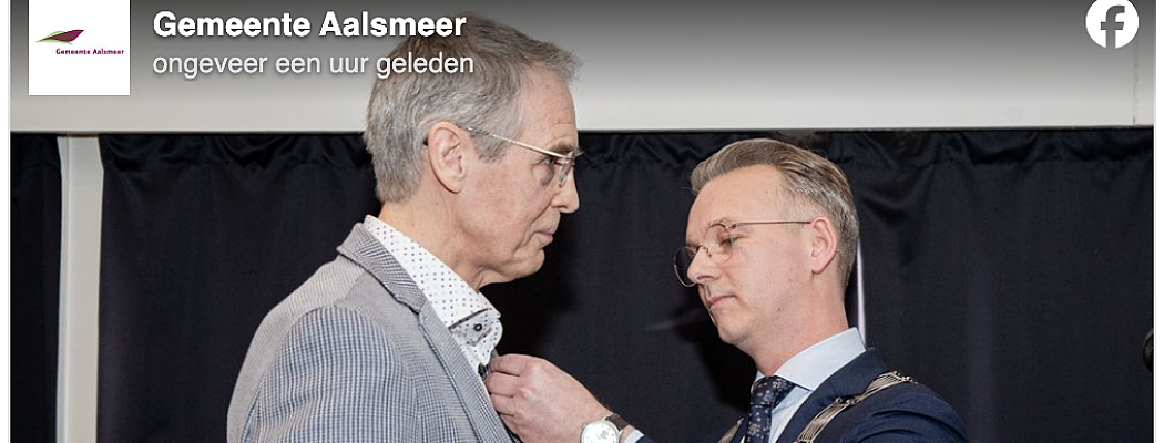 Koninklijke onderscheiding voor oud-voorzitter Basketball Vereniging Aalsmeer