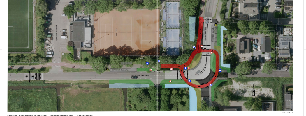 Aanpassing kruispunt Mijdrechtse Dwarsweg in Vinkeveen