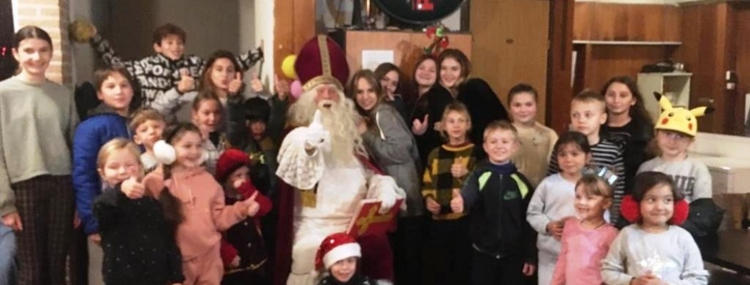 Sinterklaas op bezoek bij kinderen uit Oekraine