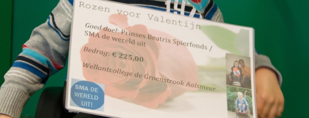 Leerlingen Groenstrook Aalsmeer steunen ‘Help SMA de wereld uit’