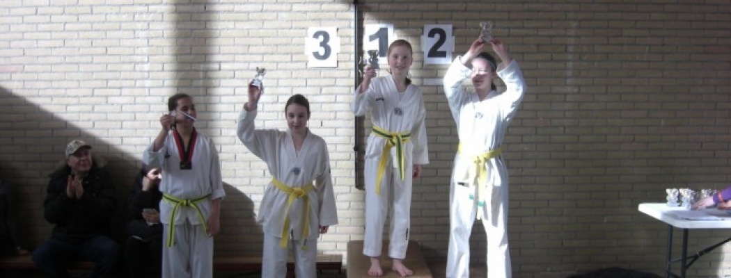 Horangi scoort op Taekwondo Stijltoernooi