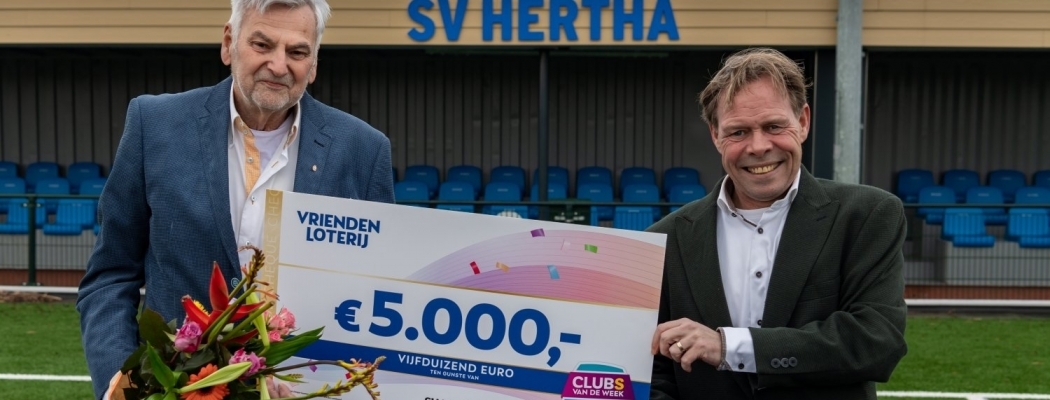 SV Hertha uit Vinkeveen stap dichter bij 'groene' club dankzij VriendenLoterij