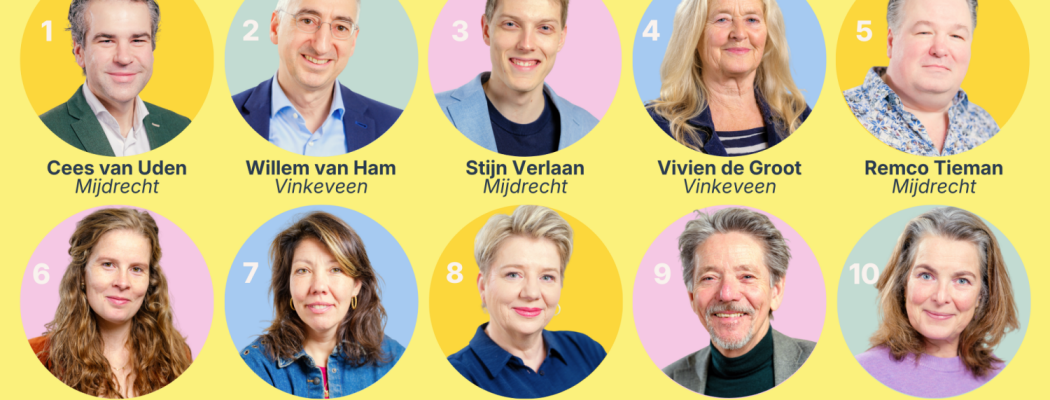 Ervaring en nieuw talent op kandidatenlijst D66 De Ronde Venen