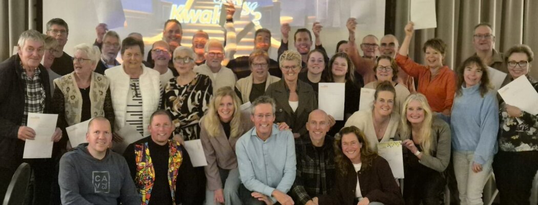 Alleen maar winnaars tijdens de feestelijke verdeelavond van de Kwakelse Veiling