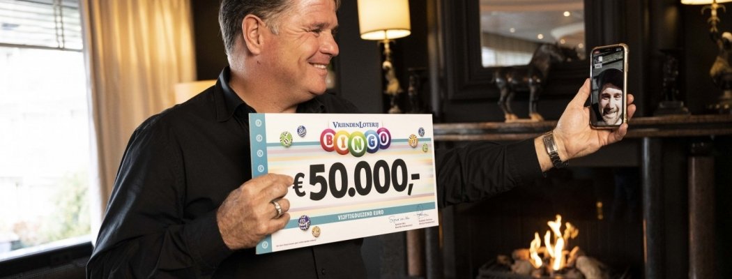 Johan uit Aalsmeer wint 50.000 euro bij VriendenLoterij Bingo