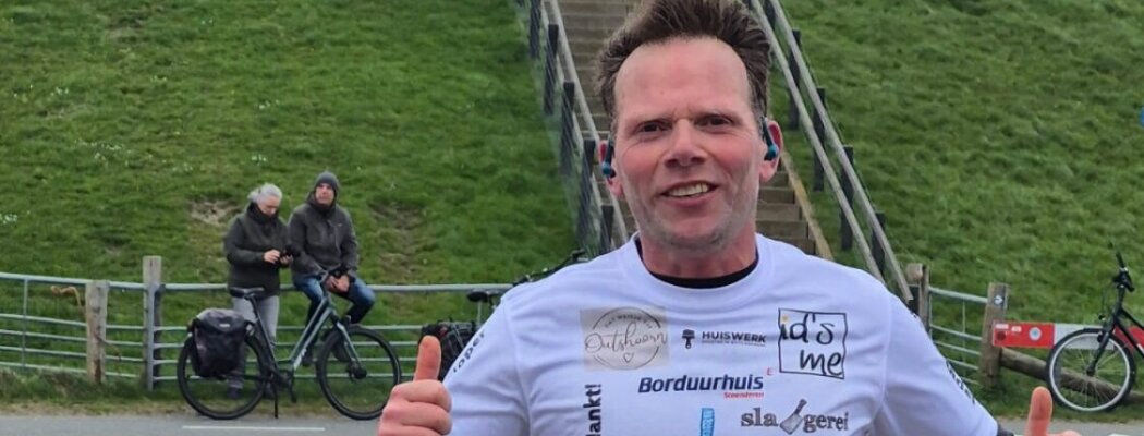 AKU atleet John vd Maat loopt de 60km van Texel voor Jarige Job