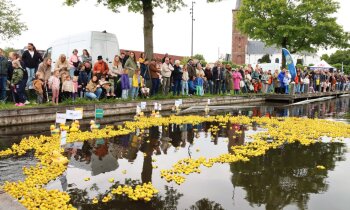 Duizenden badeendjes trotseren wolken &eacute;n stroming voor Stichting Leergeld