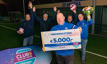 VriendenLoterij steunt SV Hertha uit Vinkeveen met 5.000 euro