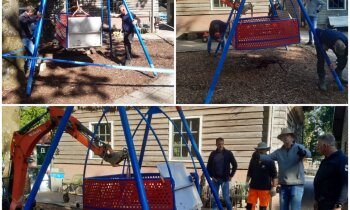 Rolstoelschommel geplaatst op kinderboerderij Aalsmeer
