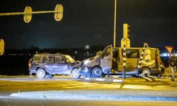 Verkeerslichten in storing na crash op N201