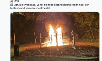 Speeltoestel in brand aan Ridderschapsstraat Mijdrecht