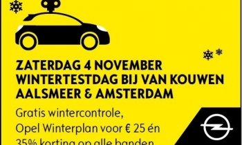 Zaterdag 4 november is het Wintertestdag bij Opel Van Kouwen