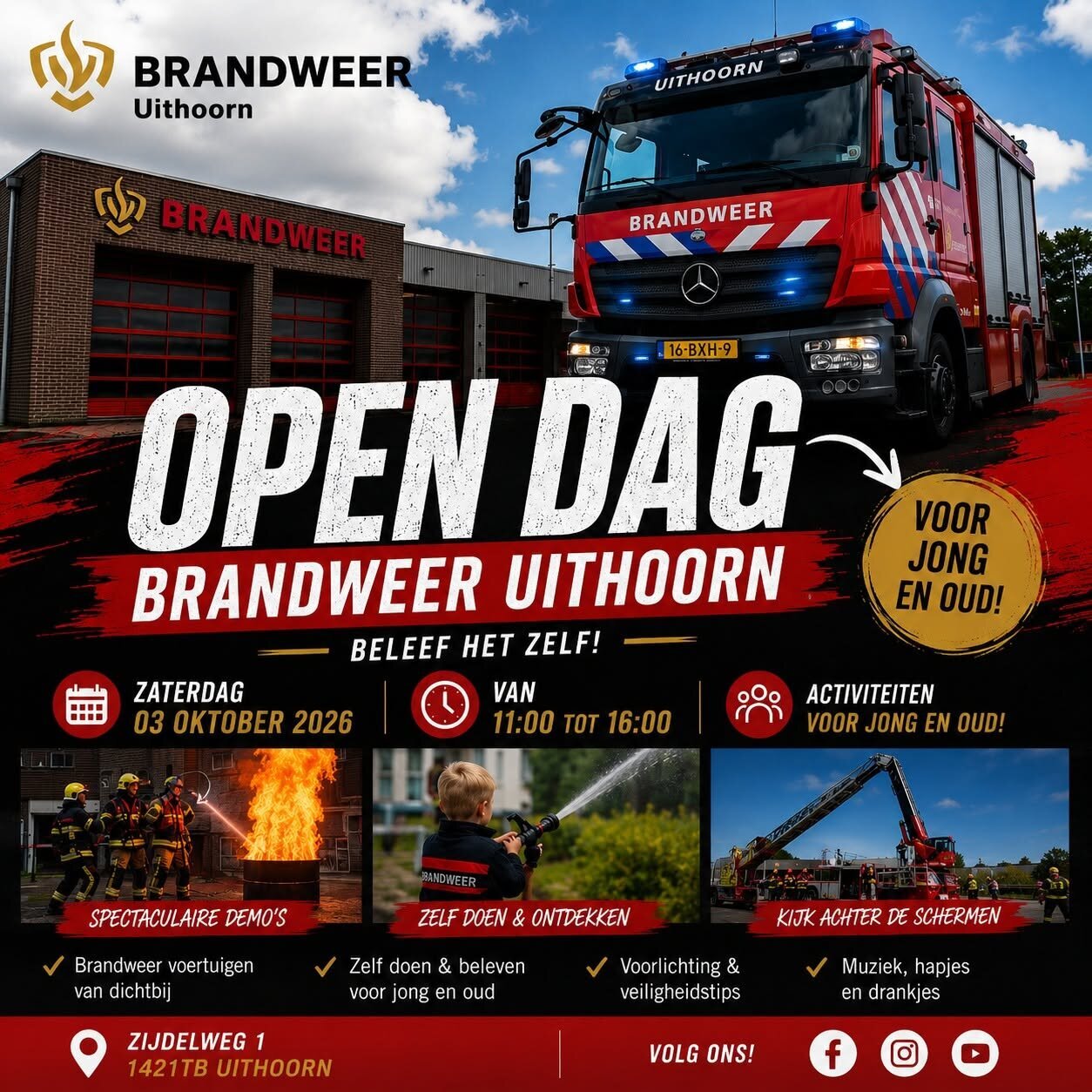 Zaterdag, open dag Brandweer Uithoorn