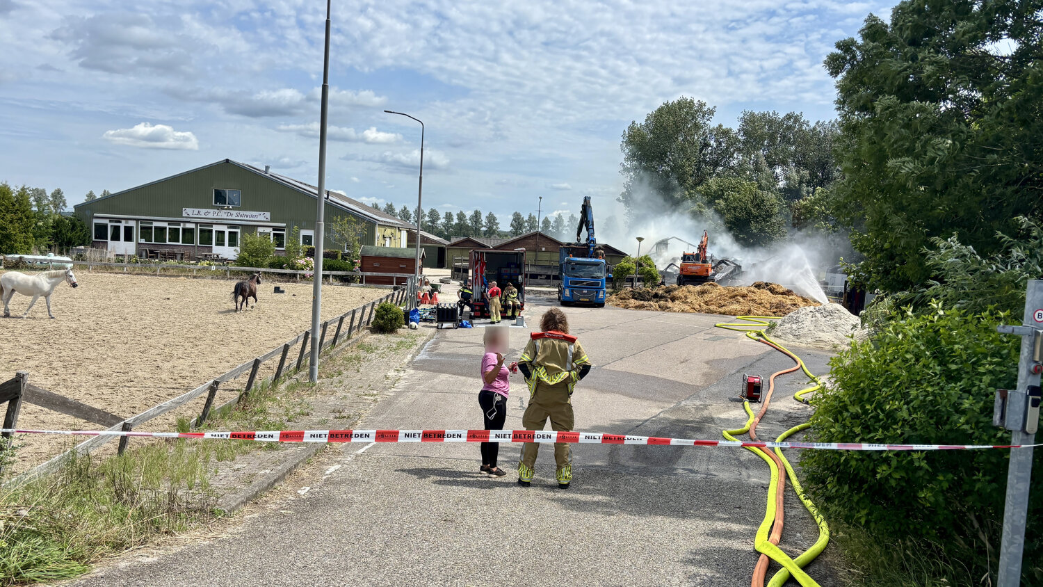 Brand in hooischuur Abcoude