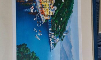 Groot kleurrijk Schilderij 'Portofino'