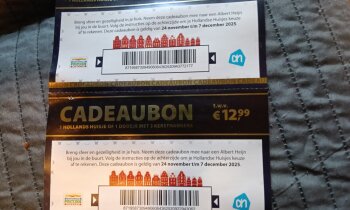 Postcode cadeaubon 2 stuks