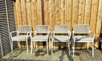 Set van 4 tuinstoelen