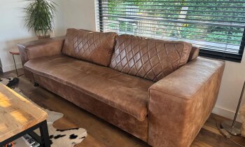 2,5 zits bank bruin microleer