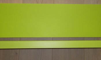 2 zwevende wandplanken, inclusief ophangelement, zgan