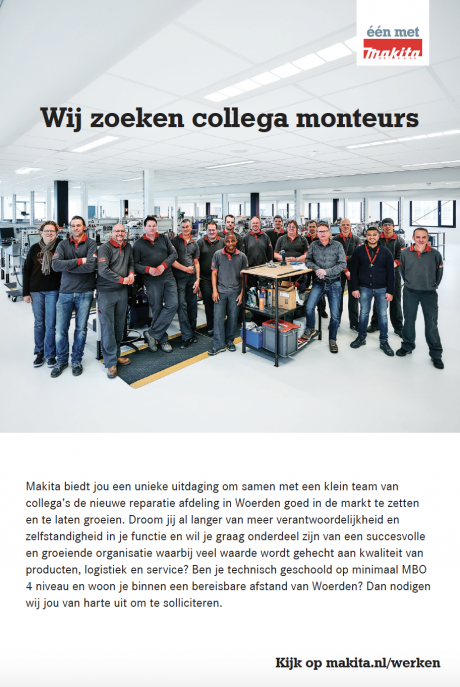 Monteur Gereedschappen (fulltime m/v)